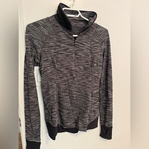 Grey & Black Lululemon Quarter Zip Sweater